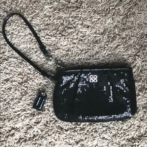 Coach Wristlet Black Sequined